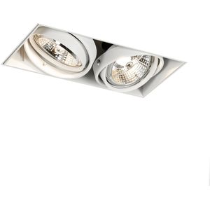 Inbouwspot wit GU10 AR70 trimless 2-lichts - Oneon
