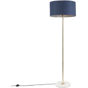 QAZQA Kaso - Moderne Vloerlamps-sStaande Lamp - 1 lichts - H 1650 mm - Blauw - Woonkamers-sSlaapkamers-sKeuken