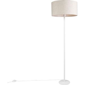 Moderne vloerlamp wit met peperkleurige kap 50 cm - Simplo