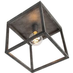 Moderne plafondlamp antiek zilver - Big Cage