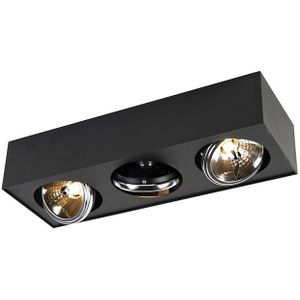 Design spot zwart vierkant 3-lichts - Kaya