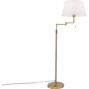 QAZQA ladas - Moderne Vloerlamps-sStaande Lamp met zwenkarm - 1 lichts - H 1500 mm - Brons - Woonkamers-sSlaapkamer