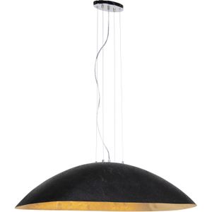 IndustriÃ«le hanglamp zwart met goud 115 cm - Magna