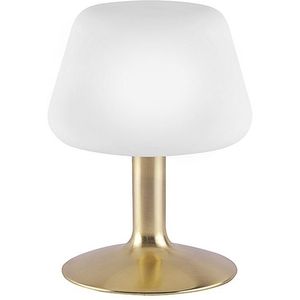 Tafellamp brons met opaalglas incl. LED en touch dimmer - Tilly