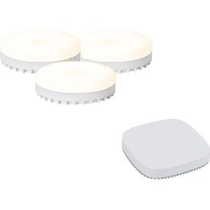 Set van 3 smart GX53 dimbare LED lampen RGB 9W 806LM 2700K-6500K incl. Zigbee Smart Hub