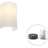 Smart wandlamp wit incl. Wifi A60 - Simple Drum Jute