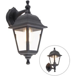 QAZQA capital - Klassieke Wandlamp voor buiten - 1 lichts - D 197 mm - Zwart - Buitenverlichting