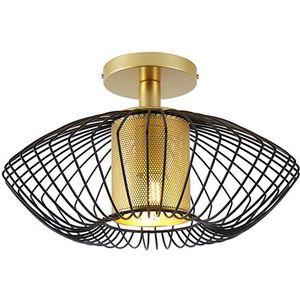 QAZQA dobrado - Design Plafondlamp - 1 lichts - Ø 40 cm - Goud/messing - Woonkamer | Slaapkamer | Keuken