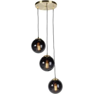 QAZQA Pallon - Moderne Hanglamp - 3 Lichts - 45 cm - Zwart - Woonkamer