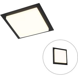 QAZQA lys - Moderne LED Plafondlamp voor buiten - 1 lichts - L 30 cm - Zwart - Buitenverlichting