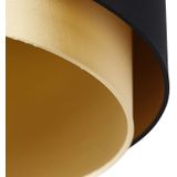 Stoffen lampenkap zwart 40/47/26 met gouden binnenkant