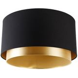 Stoffen lampenkap zwart 40/47/26 met gouden binnenkant