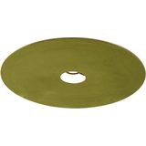 Velours platte lampenkap groen met goud 45 cm
