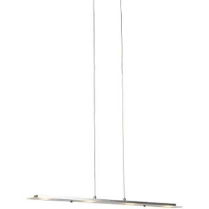 QAZQA platina - Moderne LED Dimbare Hanglamp met Dimmer - 4 lichts - L 850 mm - Staal - Woonkamers-sSlaapkamers-sKeuken