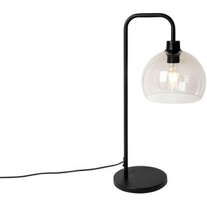 QAZQA Maly - Moderne Tafellamp met Kap - 1 Lichts - H 550 Mm - Zwart