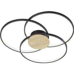 Plafondlamp zwart 90 cm incl. LED 3-staps dimbaar - Amal