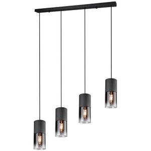 Moderne hanglamp zwart 4-lichts - Huygen