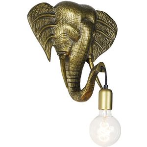 Vintage wandlamp goud - Elefant