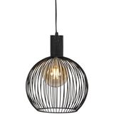 Design ronde hanglamp zwart 30 cm - Wire Dos