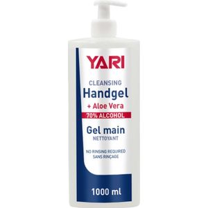 Yari Cleansing Handgel Met Pomp + Aloe Vera 70% Alcohol 1000ml