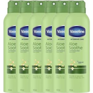 Vaseline Intensive Care Spray Moisturizer Aloe Soothe Bodylotion - Voordeelverpakking 6x190ml
