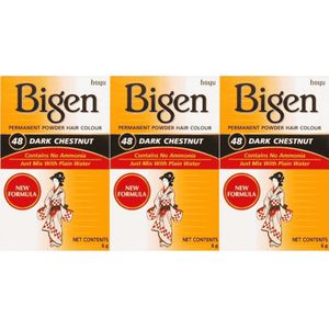 Bigen Hair Powder - 48 Dark Chestnut - Voordeelverpakking 3 Stuks