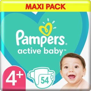 Pampers Active Baby Maat 4+ - 54 Luiers - (10-15KG)