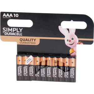 Duracell Simply AAA Batterijen - 10 Stuks