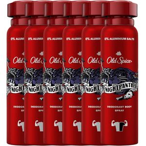 Old Spice Nightpanther Deospray - Voordeelverpakking 6x150ml