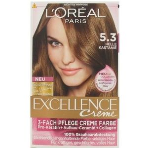L'Oreal Excellence Creme Haarverf - 5.3 Licht Goudbruin