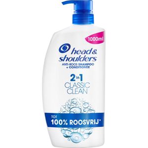 Head & Shoulders Classic Clean 2in1 Shampoo + Conditioner - Anti-Roos - Met Pomp - 1000ml
