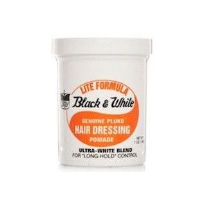 Black and White Genuine Pluko Hair Dressing Pomade Lite 200 ml