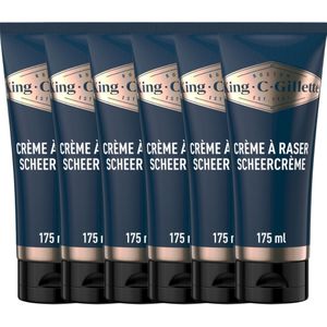 Gillette King C Originele Scheercrème - Voordeelverpakking 6x175ml