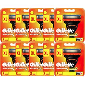 Gillette Fusion5 Power - 8x10 Stuks = 80 Scheermesjes - Voordeelverpakking