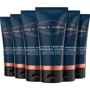 Gillette King C Transparante Scheergel Tube - Voordeelverpakking 6x150ml