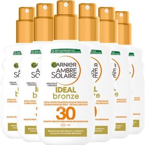 Garnier Ambre Solaire Ideal Bronze Zonnebrandspray SPF30 - Voordeelverpakking 6x200ml