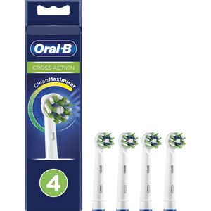 Oral-B Cross Action Opzetborstels - Met CleanMaximiser - 4 Stuks