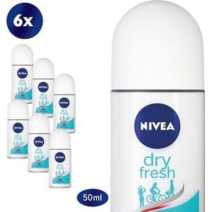 NIVEA Dry Fresh Deodorant Roller - Voordeelverpakking - 6x50ml