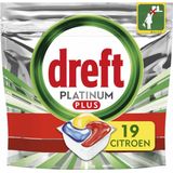 Dreft Platinum Plus All In One Vaatwastabletten Lemon - 19 Stuks