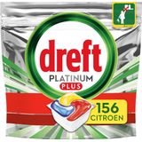 Dreft Platinum Plus All In One Vaatwastabletten Lemon - 4x39 Stuks = 156 Vaatwastabletten