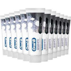 Oral-B 3D White Intense Reiniging Met Houtskool Tandpasta - Voordeelverpakking 12x75ml
