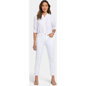 Margot Girlfriend Jeans met opgerolde manchetten | Optic White