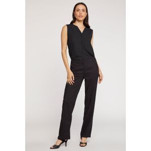 Marilyn Straight Broek In Stretch Linnen | Black