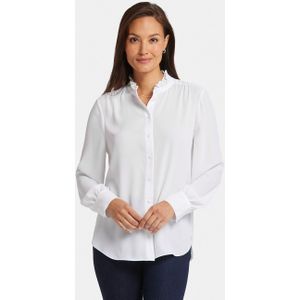 Ruffle Neck Blouse Wit | Optic White