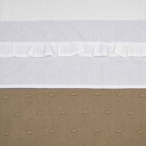 Meyco Baby Ruffle ledikant laken - white - 100x150cm - 0.3 TOG