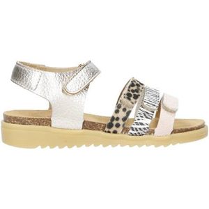 Develab - Sandalen - Zilver/Beige - Leer
