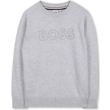 BOSSvoor jongens. J52338 Trui Merk grijs (12Años= 150cm), Casual, Katoen, kinderkleding