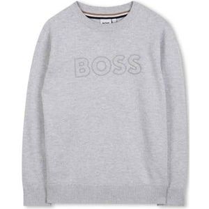 BOSSvoor jongens. J52338 Trui Merk grijs (12Años= 150cm), Casual, Katoen, kinderkleding