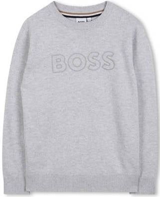BOSSvoor jongens. J52338 Trui Merk grijs (12Años= 150cm), Casual, Katoen, kinderkleding