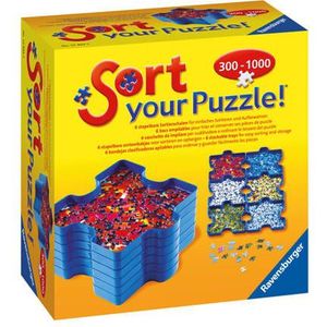 Sorteer Je Puzzel (6 stapelbare sorteerbakjes, 300-1000 stukjes)